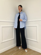 Pantalone Fluido 22059 Blu