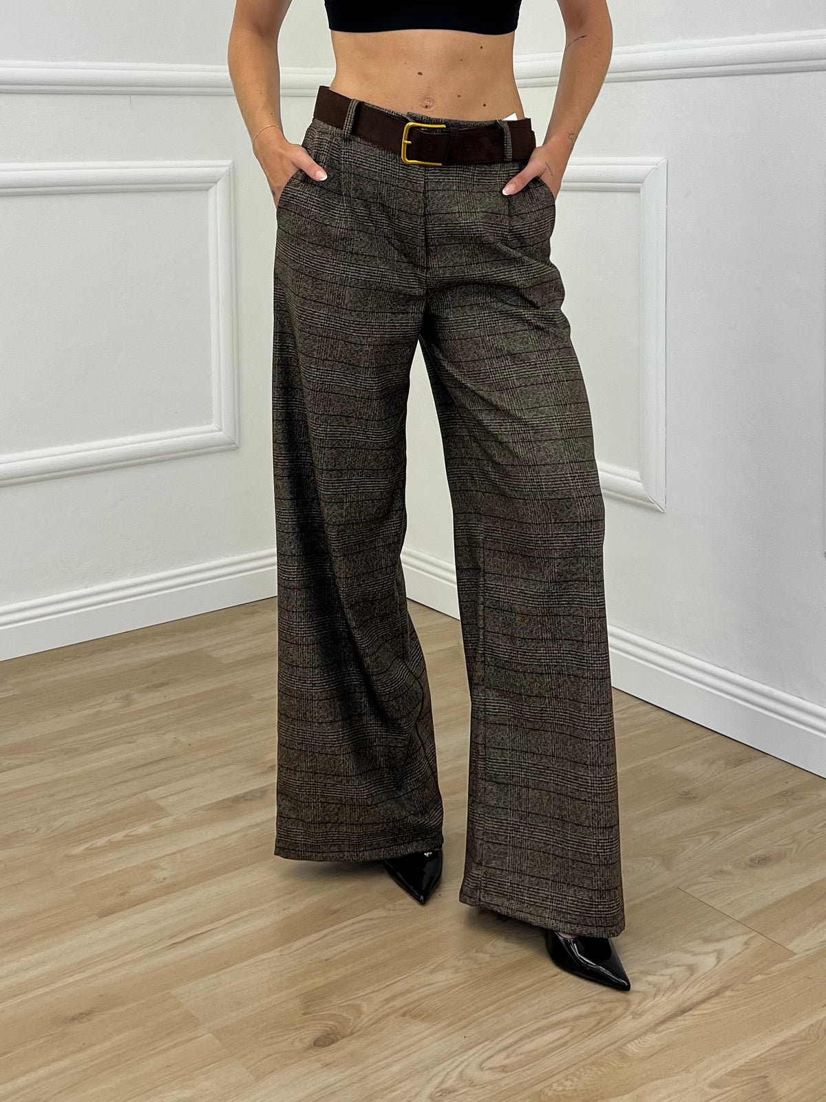 Pantalone Principe Di Galles 4270 Marrone