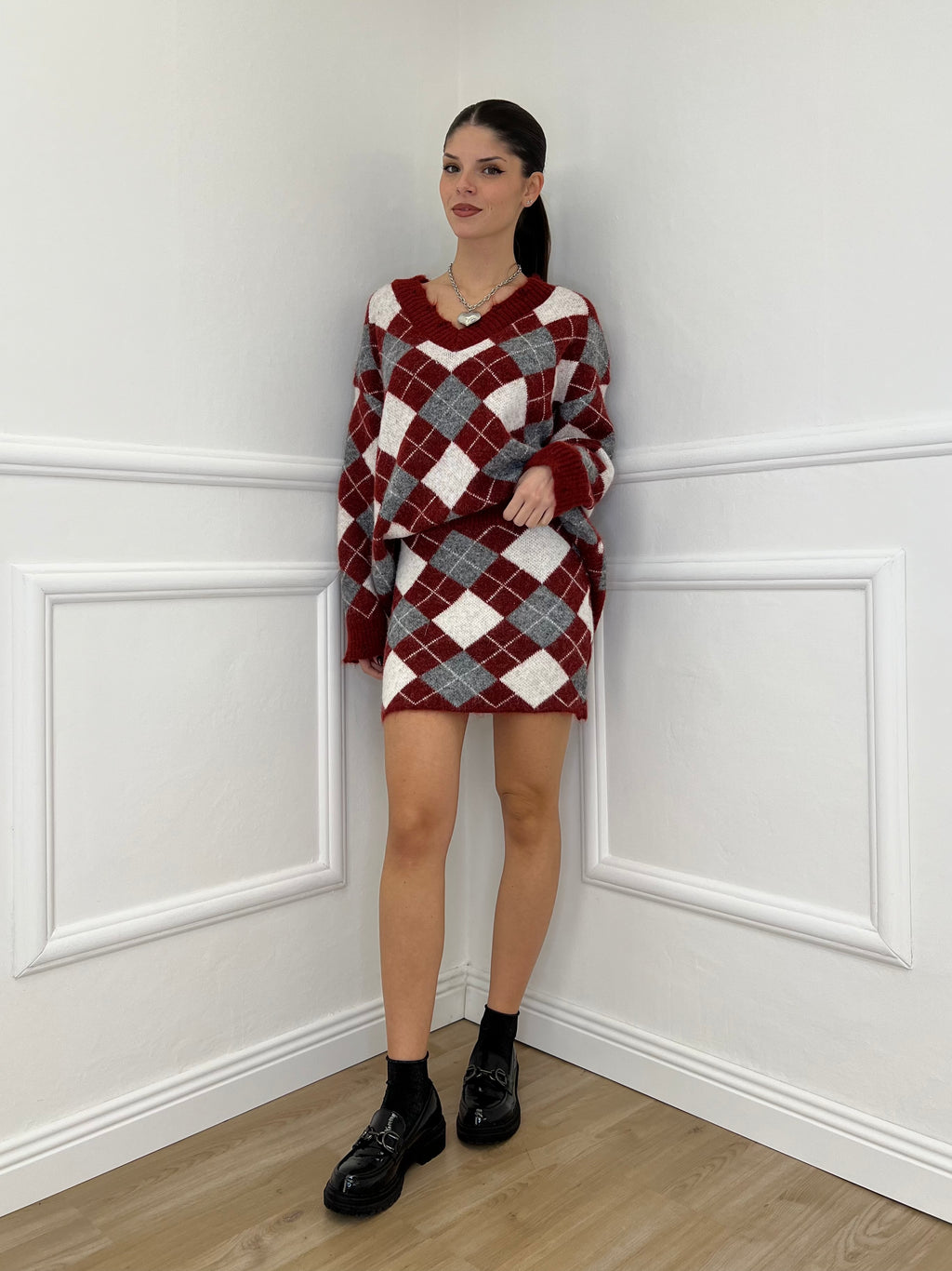 Completo Losanghe 2595 Burgundy