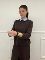 Pullover Basic Girocollo 1186 Moro