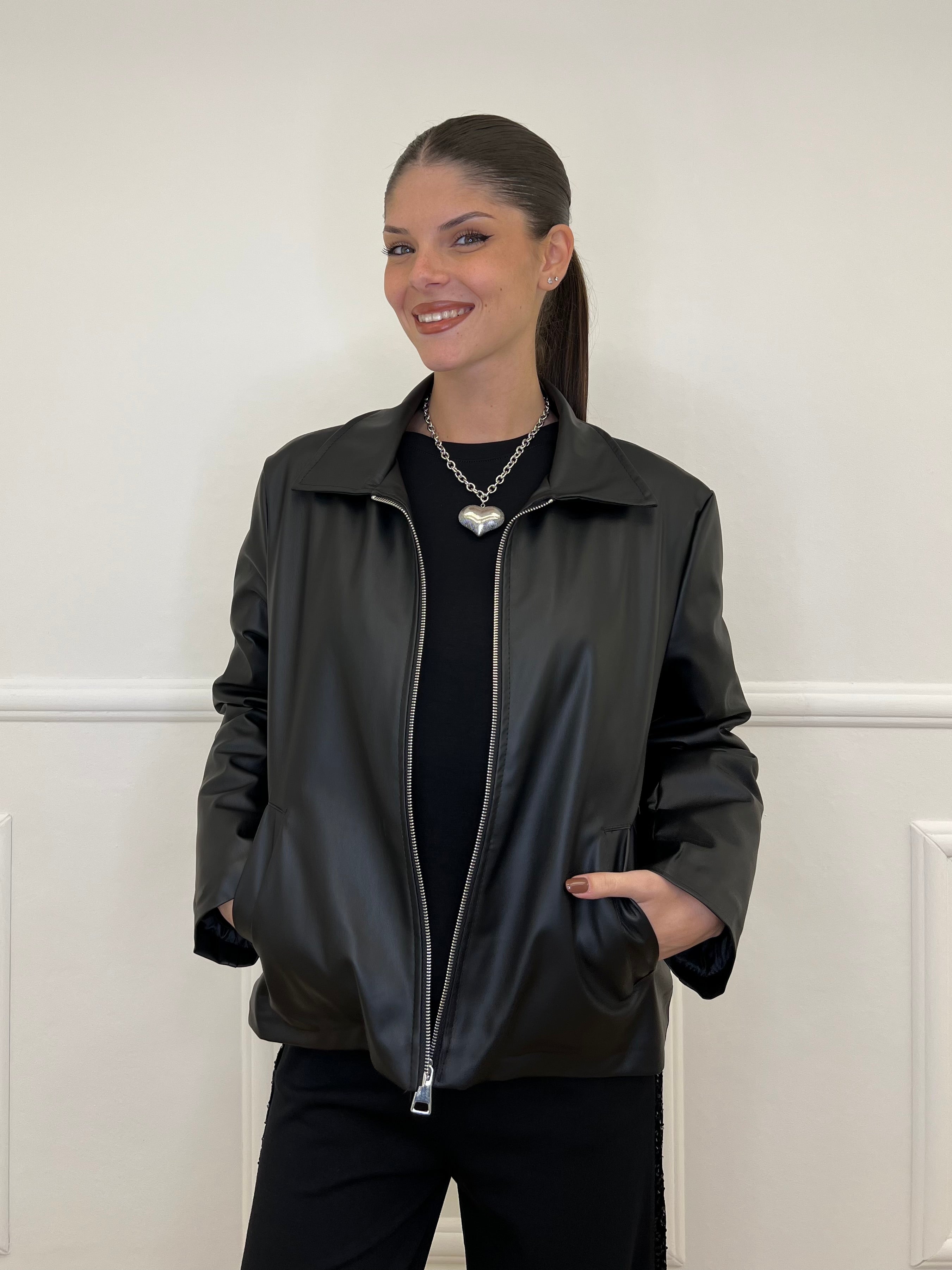 Giubbino Ecopelle 5032 Nero