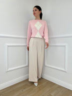 Pantalone Fluido 22059 Beige