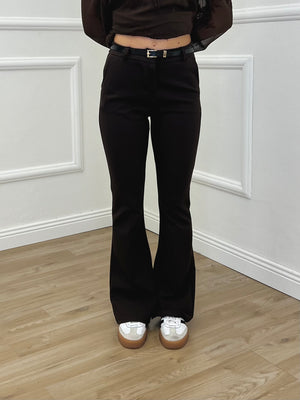 Pantalone Flare Punto Milano 34115 Marrone