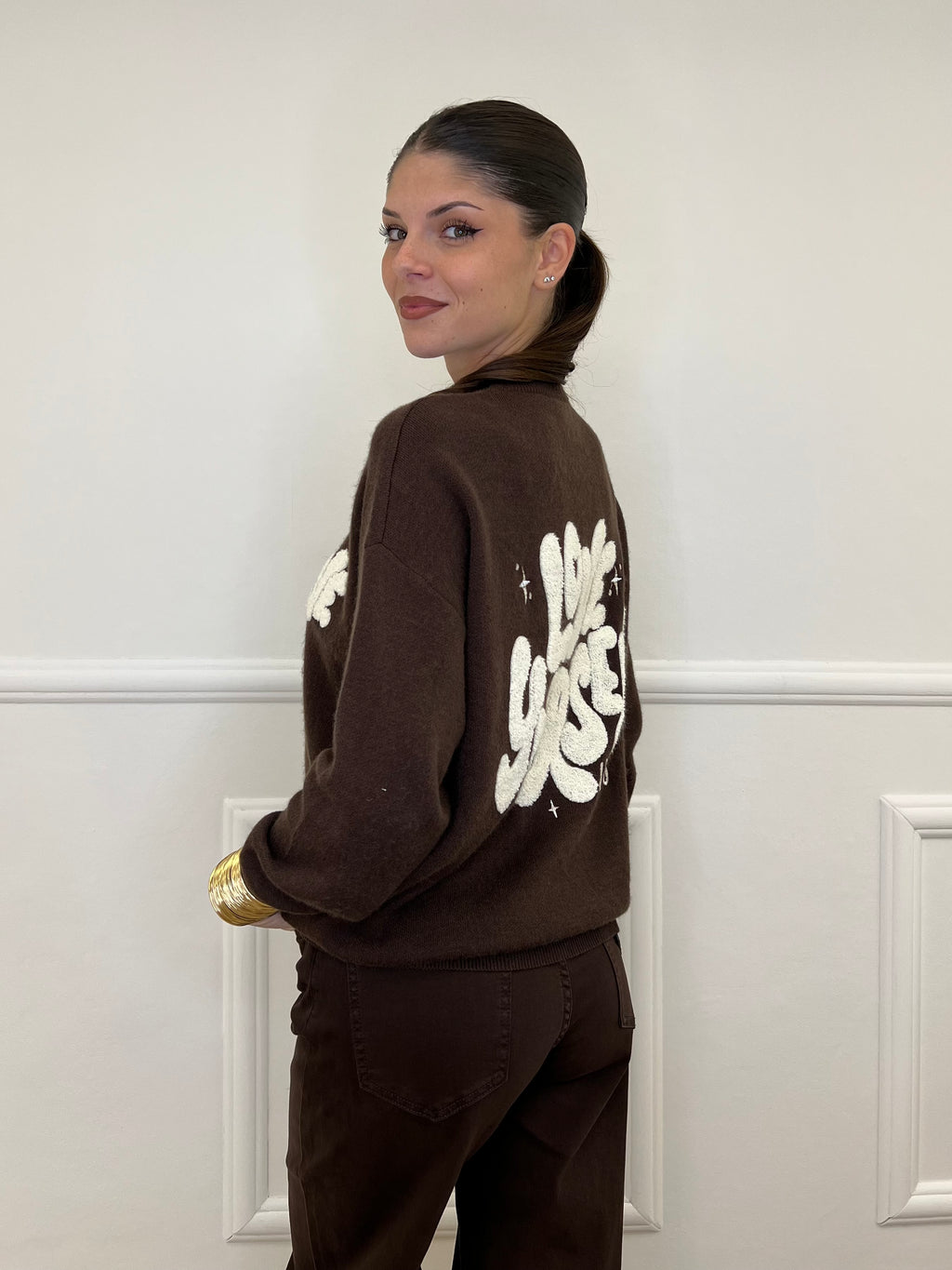 Maglia Love 4982608 Marrone