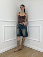 Bermuda in Denim Stonewash 22238 Blu