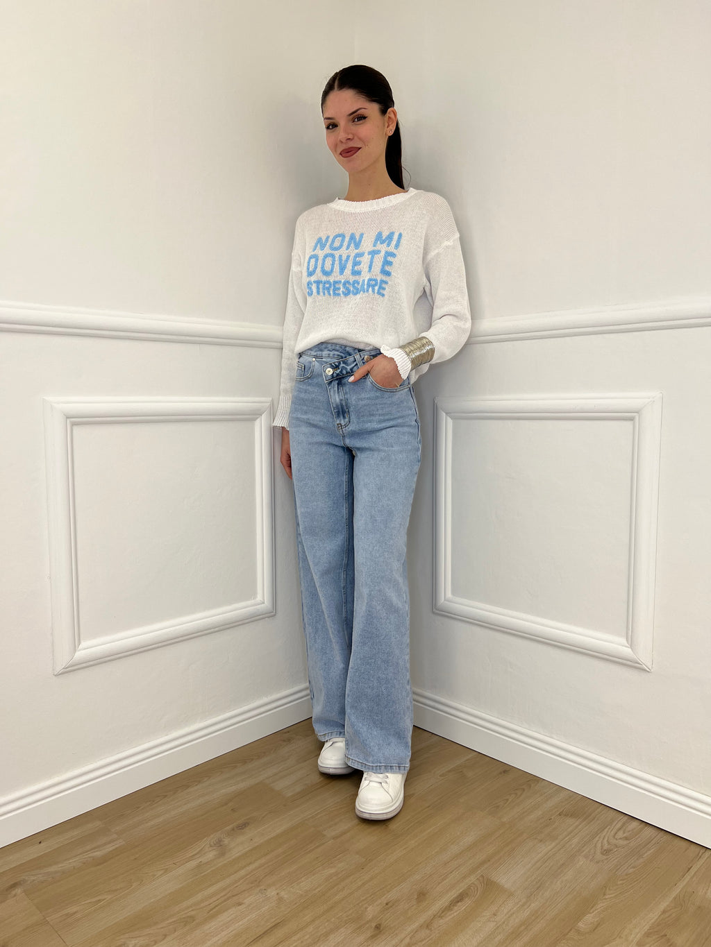 Maglia "Non Mi Dovete Stressare" 3695 Bianco