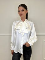 Camicia Satin Fiocco 4218 Bianco - Bazar Abbigliamento