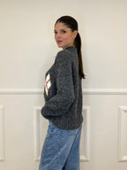 Maglia Shetland Losanghe 8612 Grigio