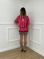 Gonna Pareo Corta Animalier BM196 Fucsia