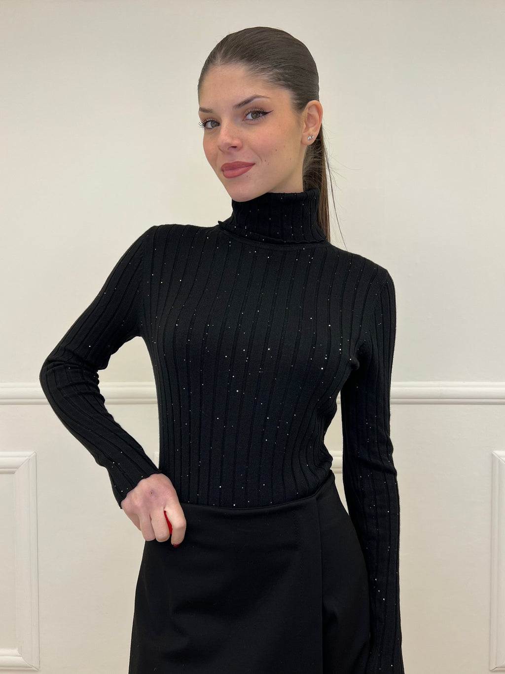 Dolcevita Coste Paillettes 5270 Nero