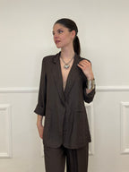 Tailleur In Lino e Tencel 26301 Moro
