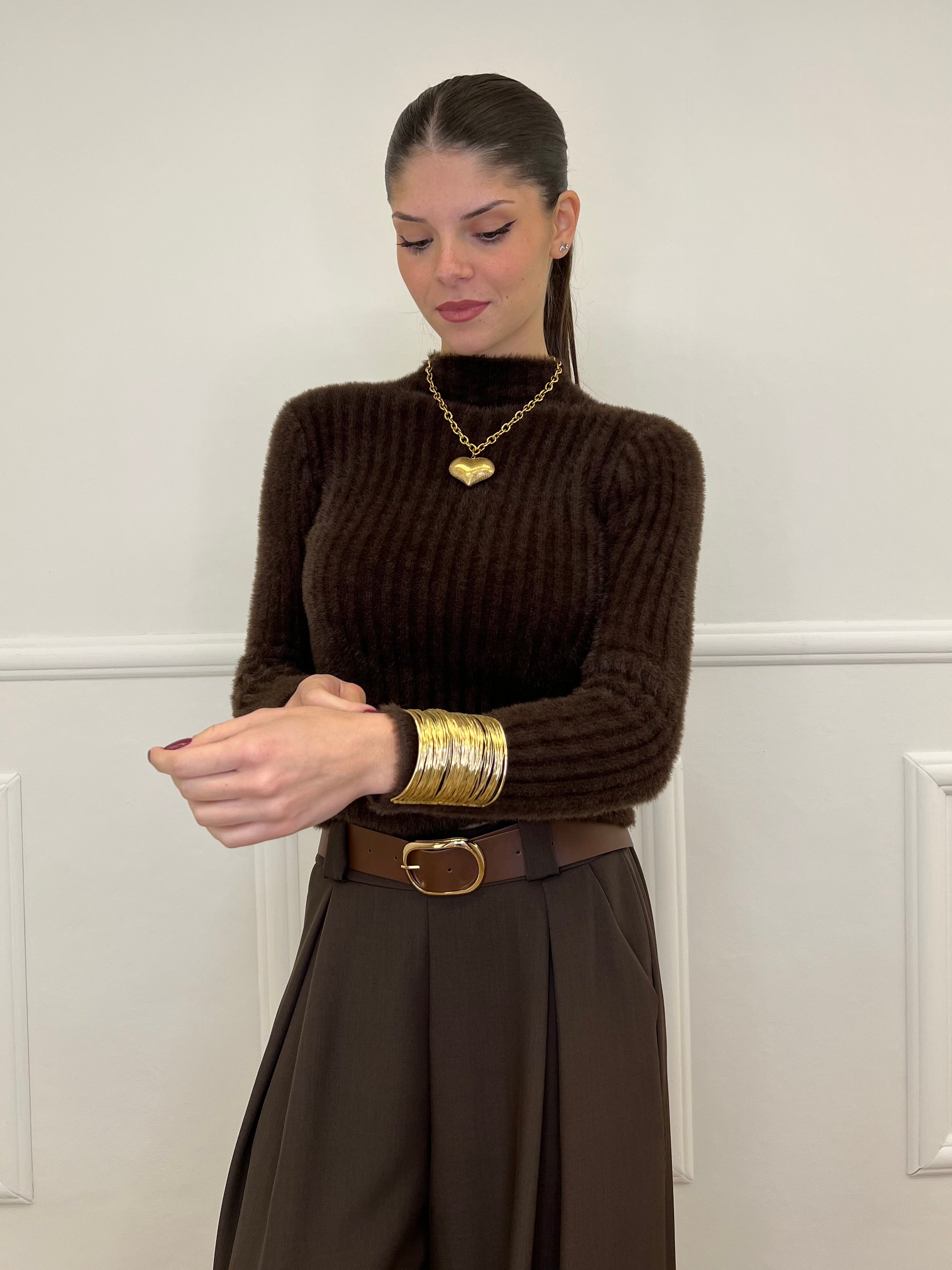 Maglia Fluffy Lupetto 8881 Moro