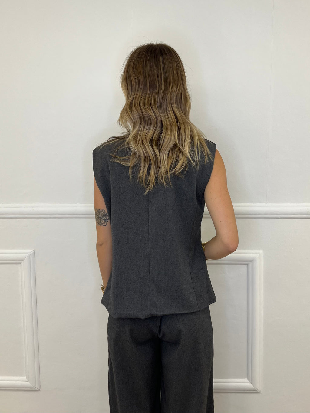 Gilet Chiusura Diagonale 2430 Grigio