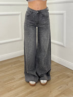 Jeans Palazzo Strass 9290 Grigio