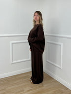 Tuta Over in Viscosa 3277 Marrone