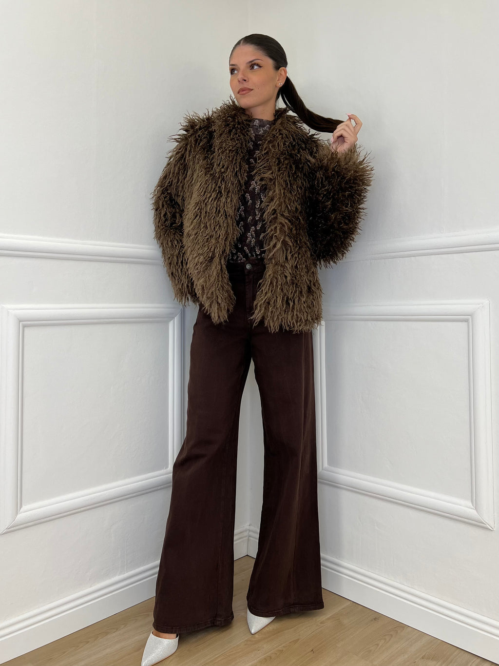 Kalgan AG002 Taupe Fur Coat
