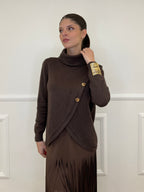 Maglia Sormontata Bottoni 9632 Moro