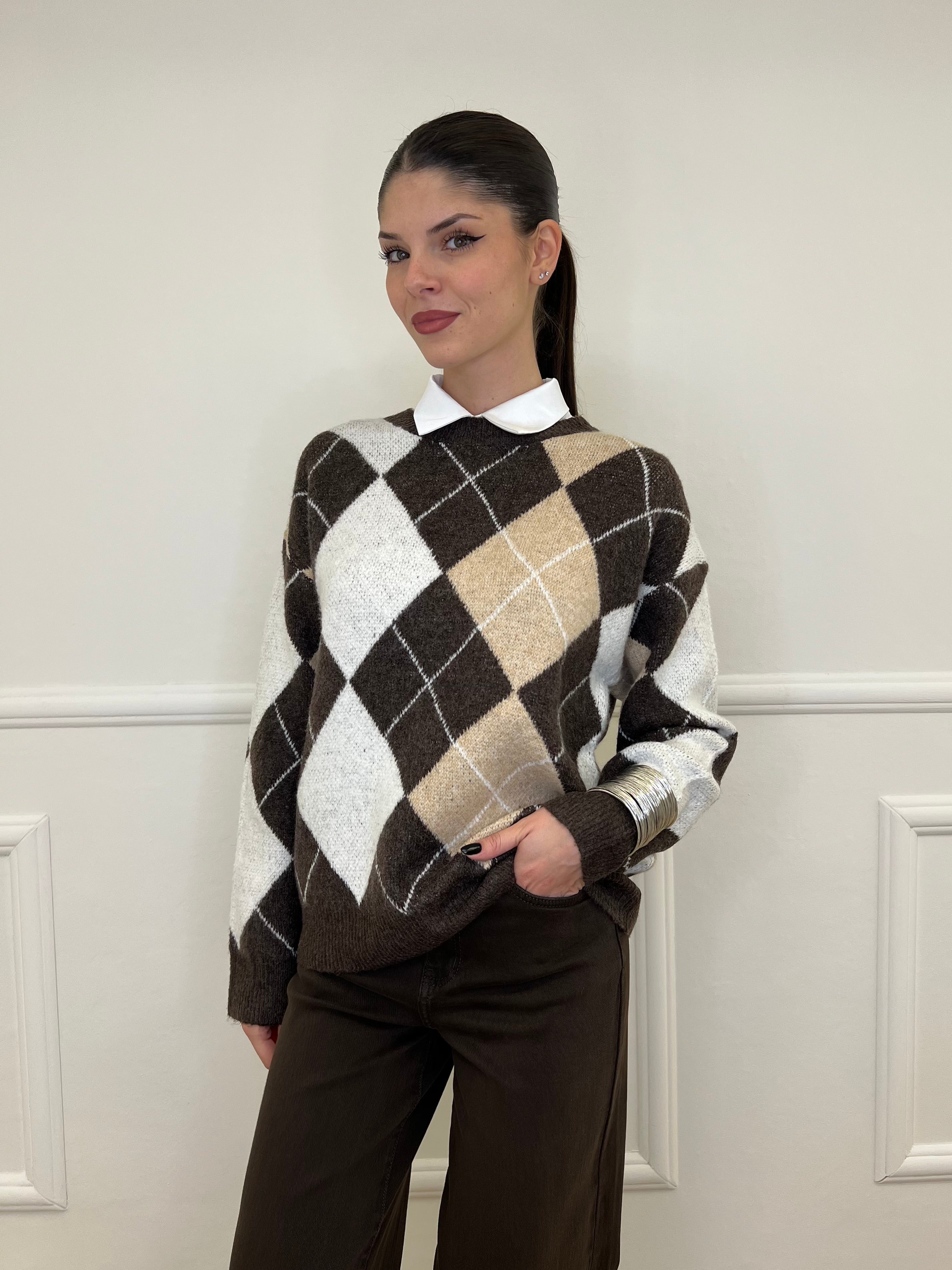 Maglia Losanghe T11173 Moro