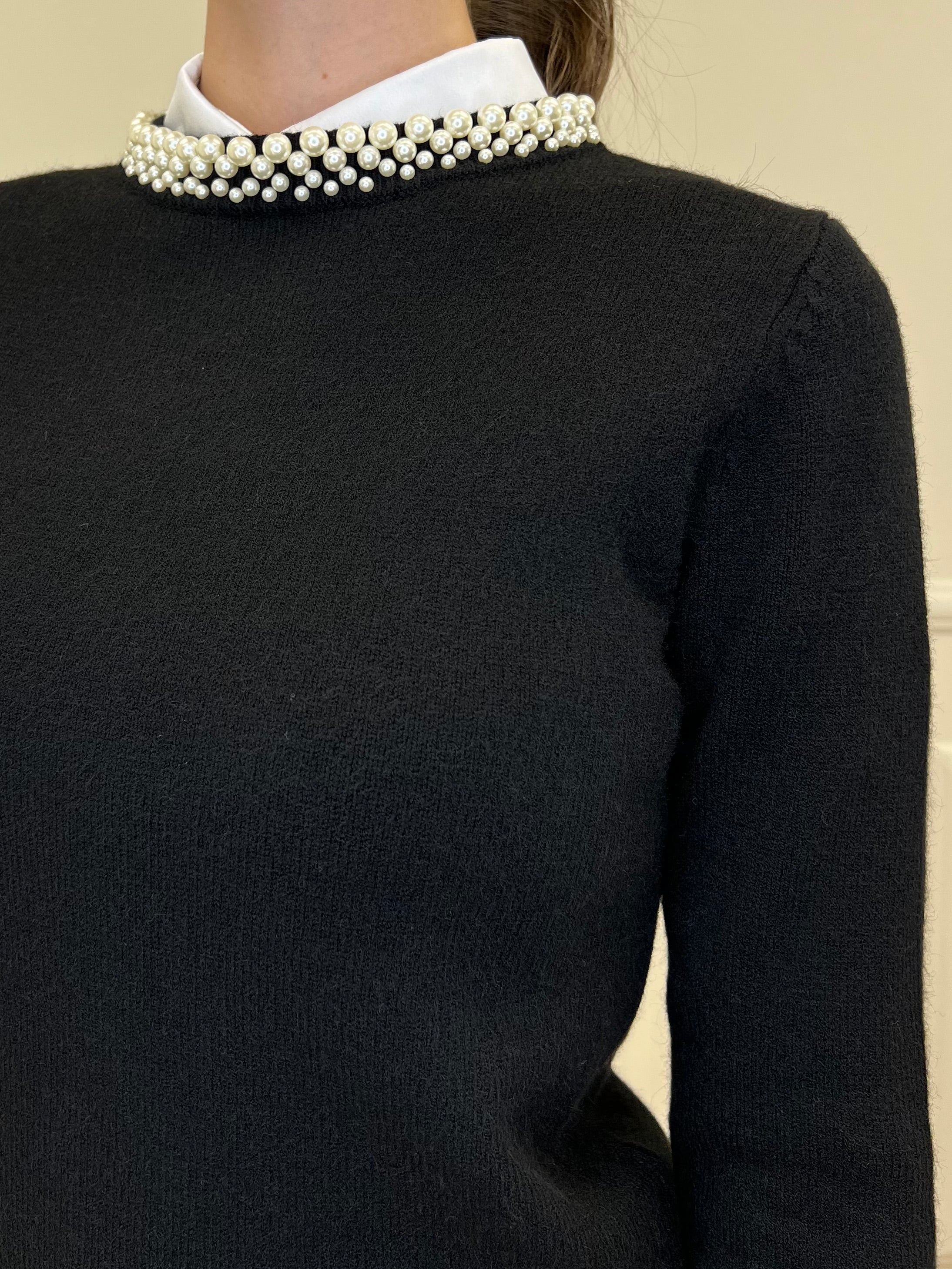 Maglia Collo Perle 25224 Nero