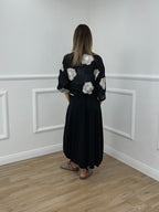 Camicia In Tencel Con Ricami 93-767 Nero