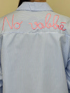 Camicia No Vabbè a Righe 5081 Azzurro