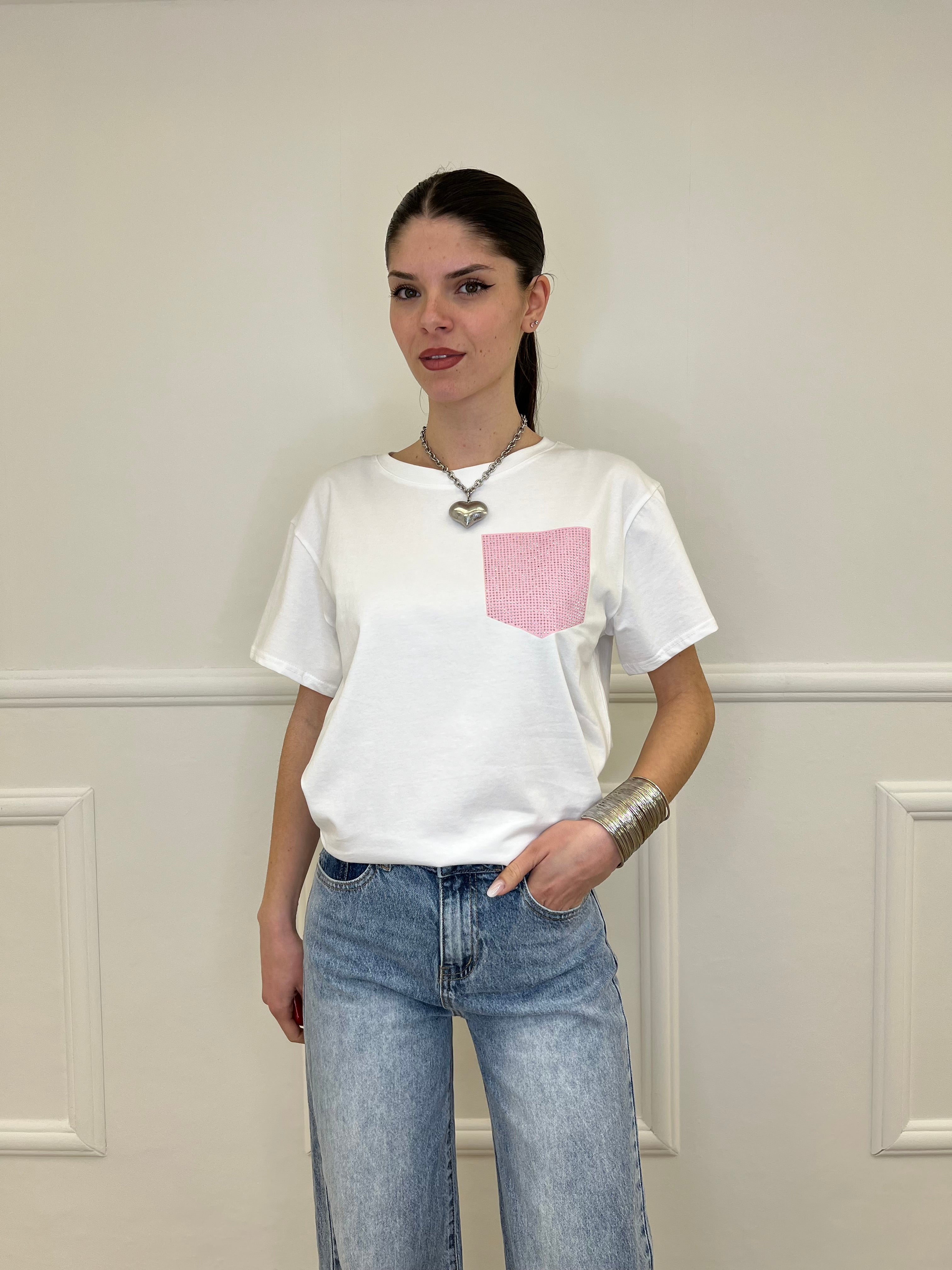 T-shirt Over Tasca Strass
