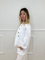 Giacca 100% Lino Alamari 926165 Bianco