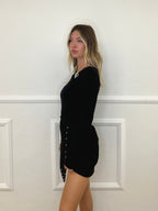 Maglia Drappeggio Fibbia 5560 Nero