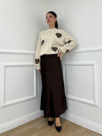 Maglia Shetland Cuori 2405 Ecru