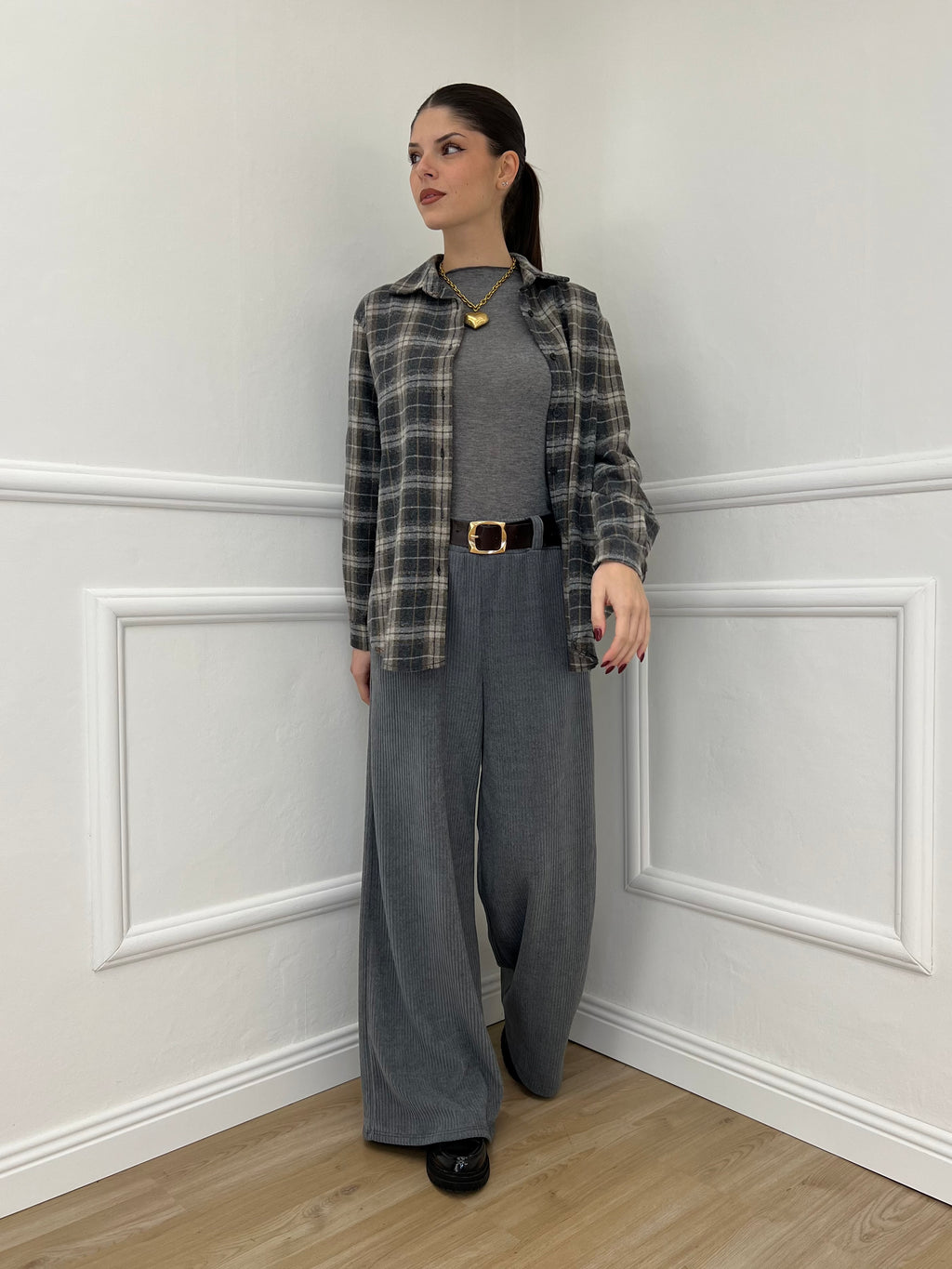 Pantalone Corduroy 6156 Grigio