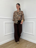Pantalone Froissé Coulisse 81005 Marrone