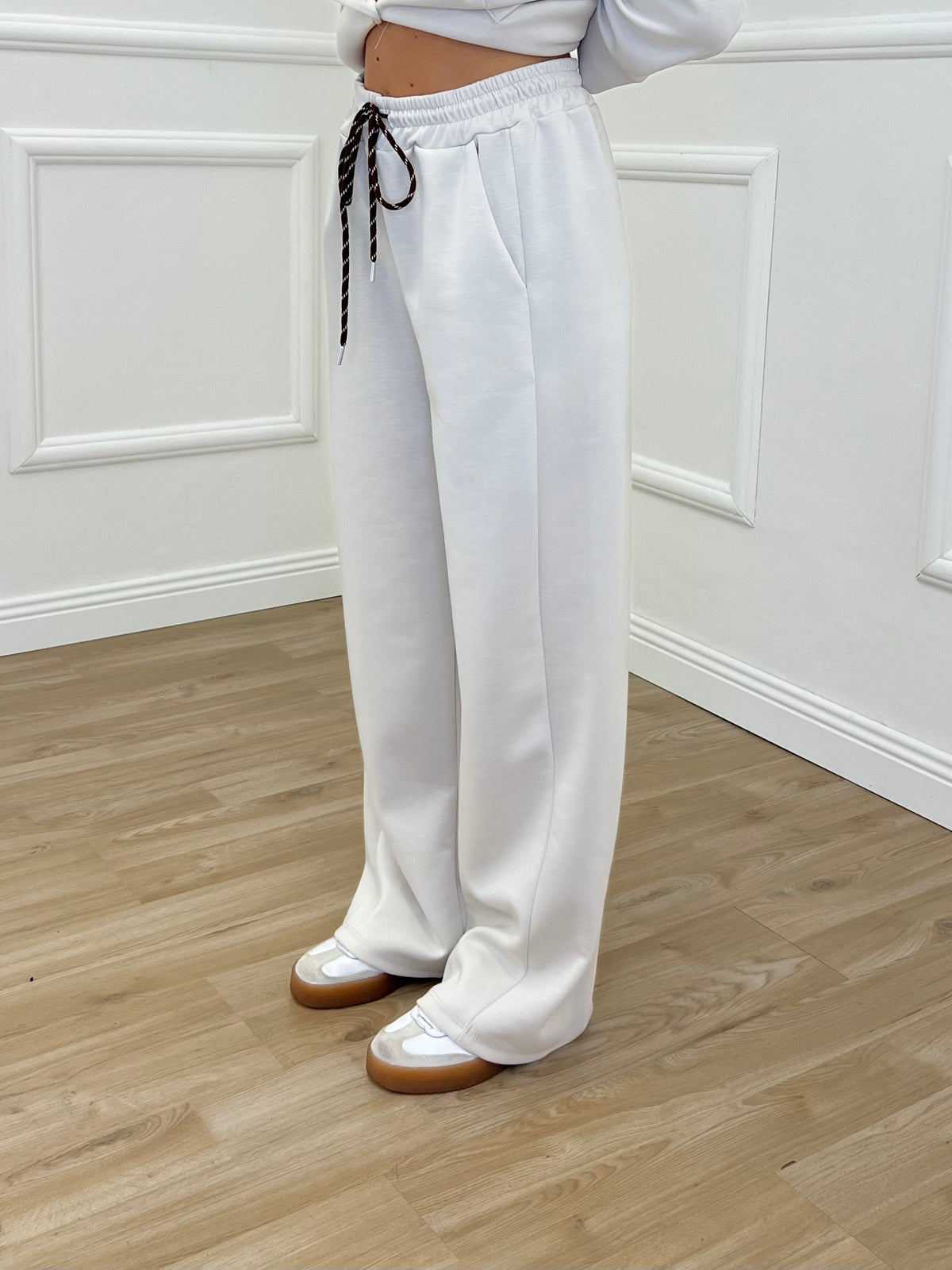 Pantalone Coulisse Felpa D28793 Panna