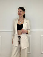 Blazer in Viscosa 27435 Ecru