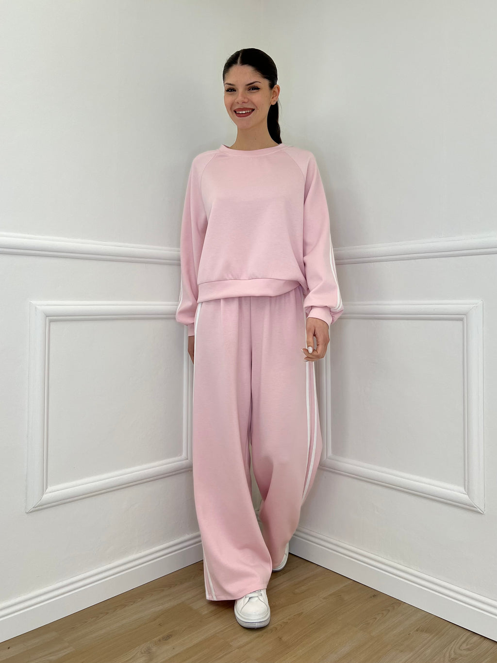 Tuta Bande Girocollo 88426 Rosa