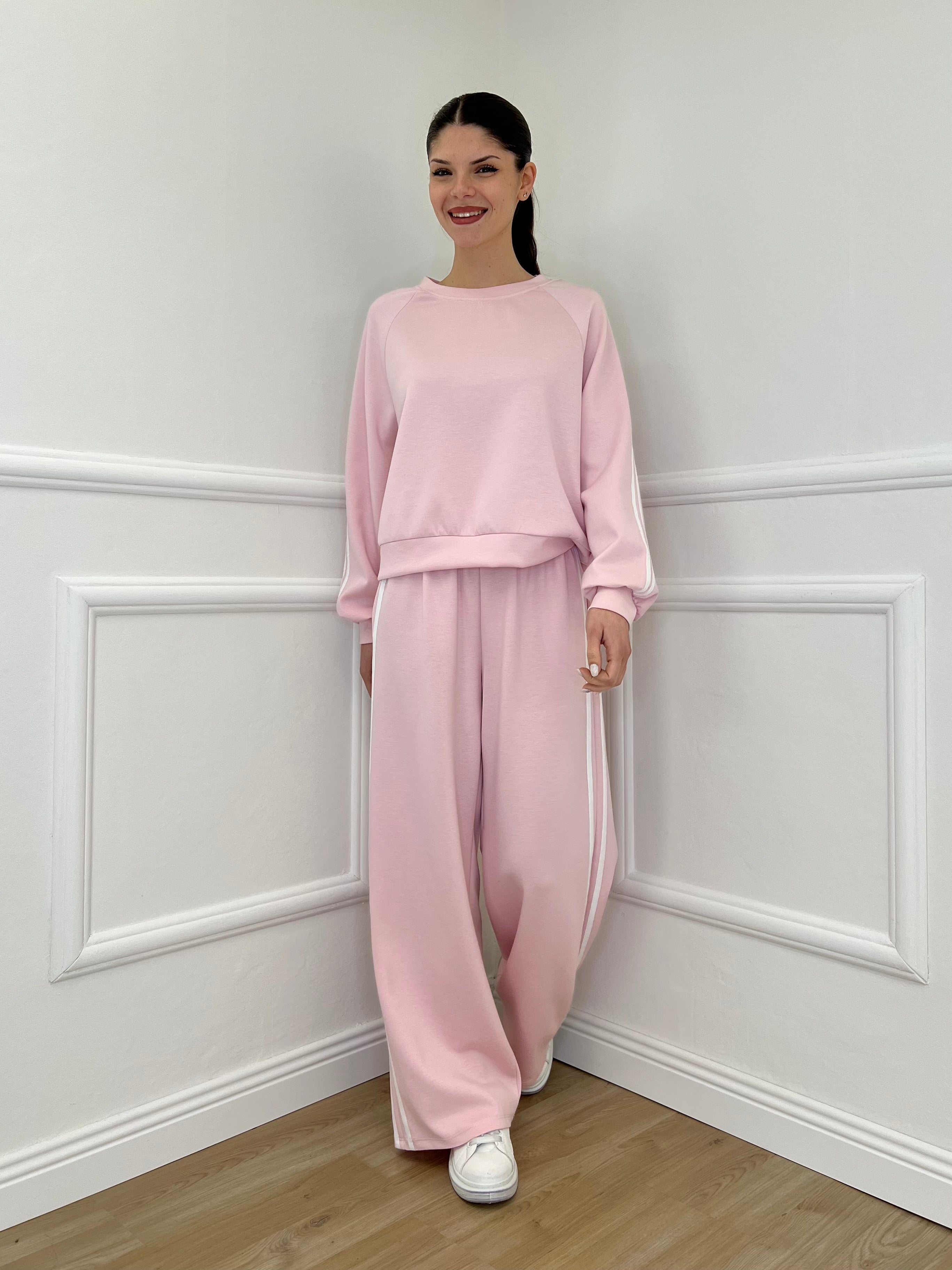 Tuta Bande Girocollo 88426 Rosa