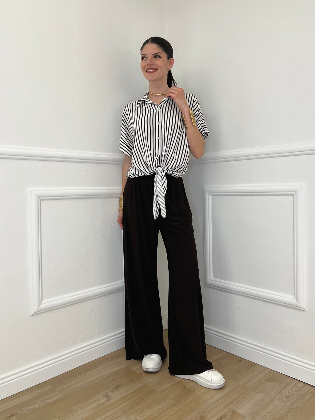 Pantalone Fluido 9078 Moro