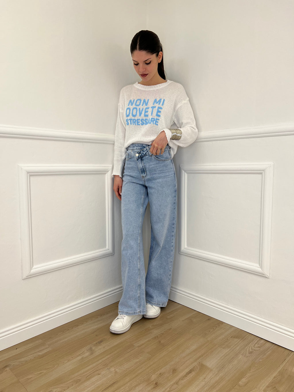 Maglia "Non Mi Dovete Stressare" 3695 Bianco