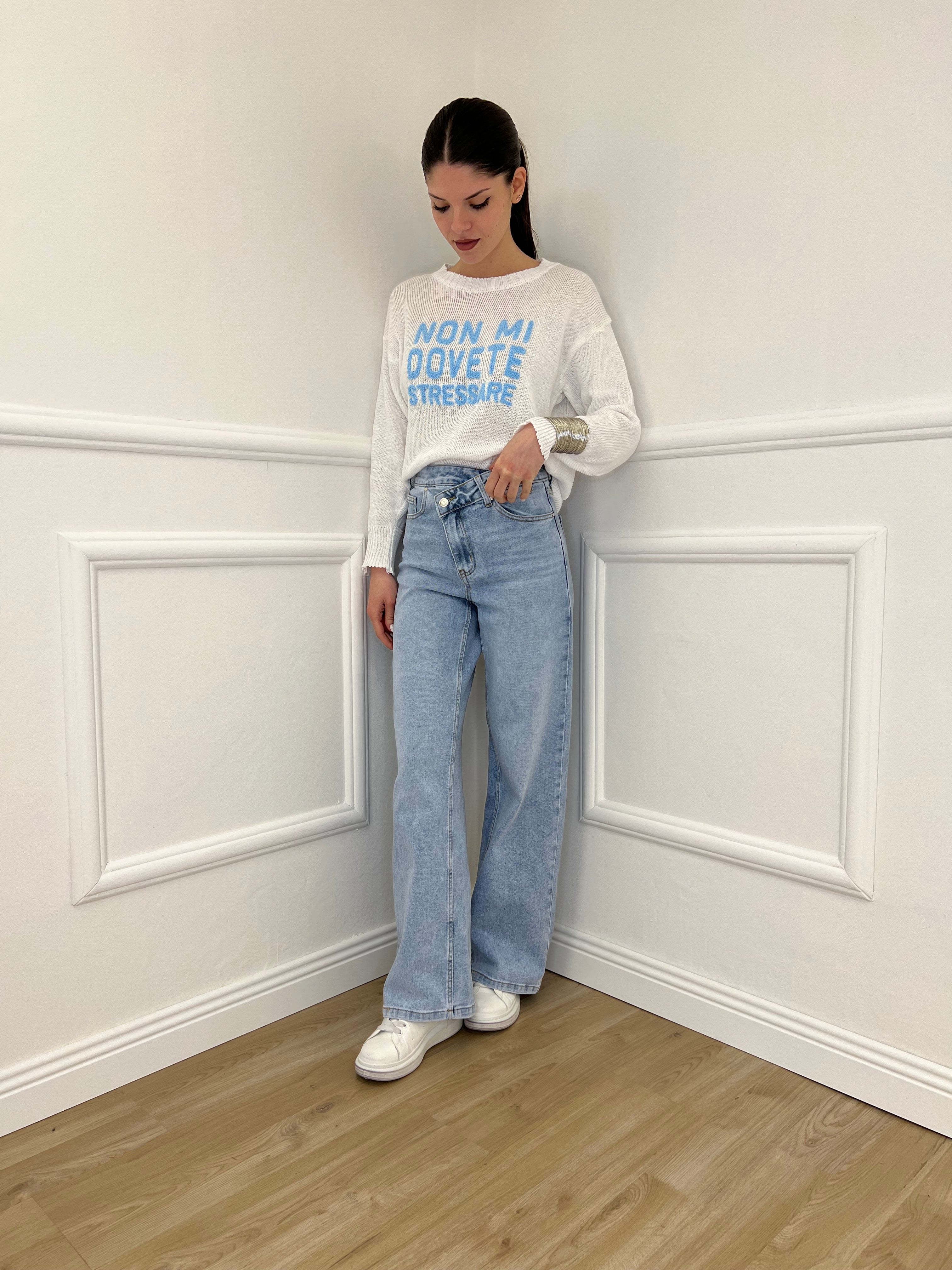 Maglia "Non Mi Dovete Stressare" 3695 Bianco