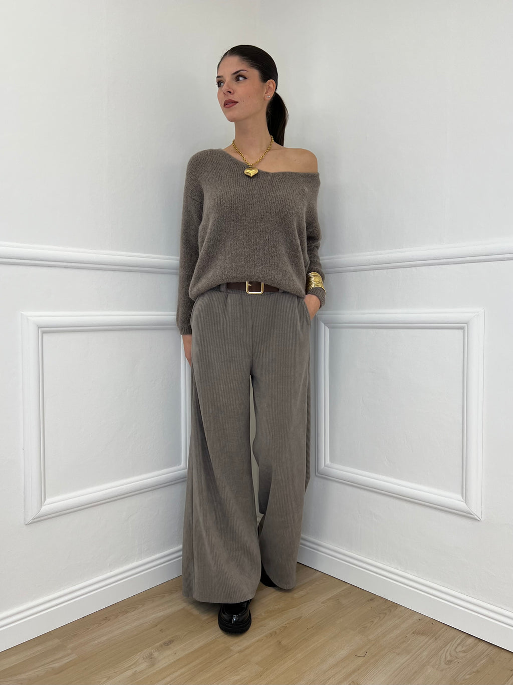 Pantalone Corduroy 6156 Taupe