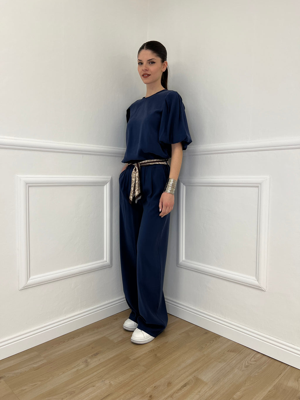 Pantalone Cupro Fusciacca 20527 Blu