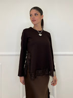 Maglia con Pizzo 55777 Moro