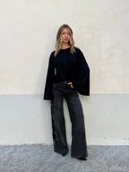 Maglia Maniche Ampie Lumina LD6307 Nero