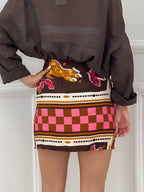 Gonna Pareo Corta Tigre BM196 Fucsia