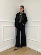 Camicia Overshirt in Twill A6262 Nero