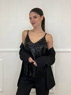 Top Paillettes 6695 Nero - Bazar Abbigliamento