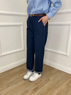 Pantalone Balloon Chambray 36893 Blu