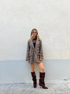 Blazer Over Galles Scritte 15978 Taupe