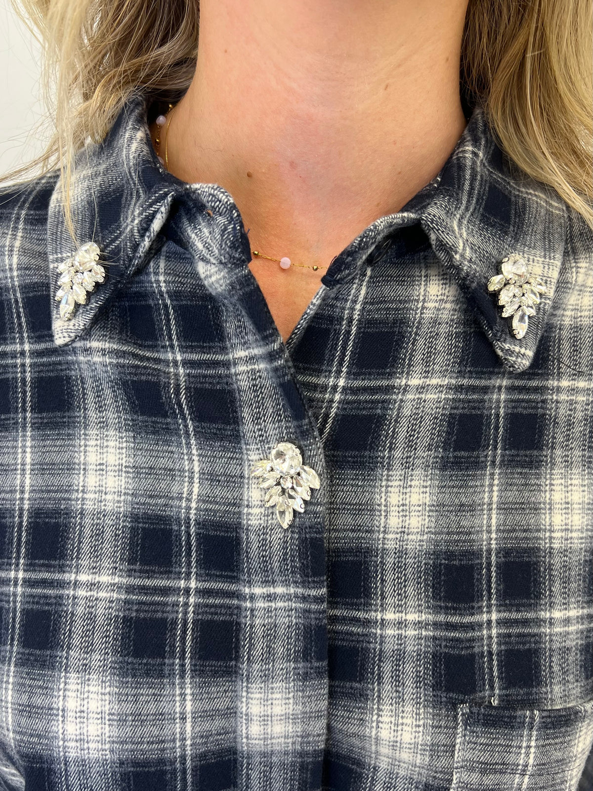 Camicia Check Flanella Cristalli 01717 Blu