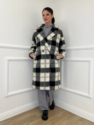 Cappotto Madras Doppiopetto 57080 Grigio