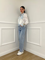 Jeans Strass 5051 Azzurro